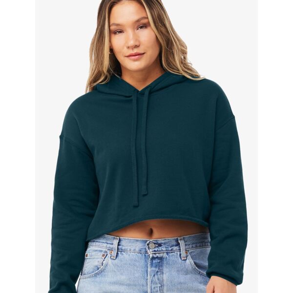 Women's Crop Fleece Hoodie Sweatshirt Thumbnail